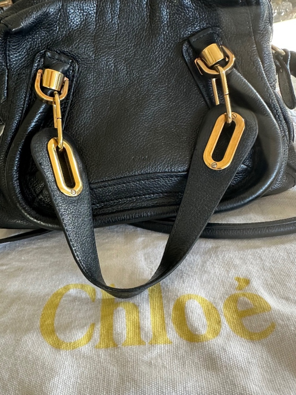 Chloe Small Paraty Black Leather Satchel - Picture 3 of 13